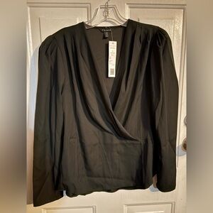 ‼️SOLD DURING LIVE ‼️ Tribal Black Draped Women's Blouse